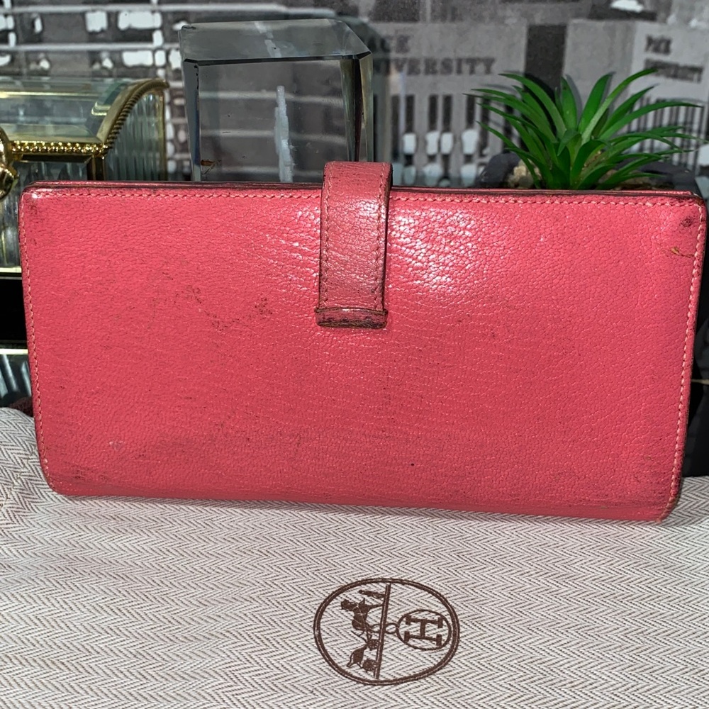Authentic Rare Pink Hermes Bearn Wallet - Picture 9 of 16